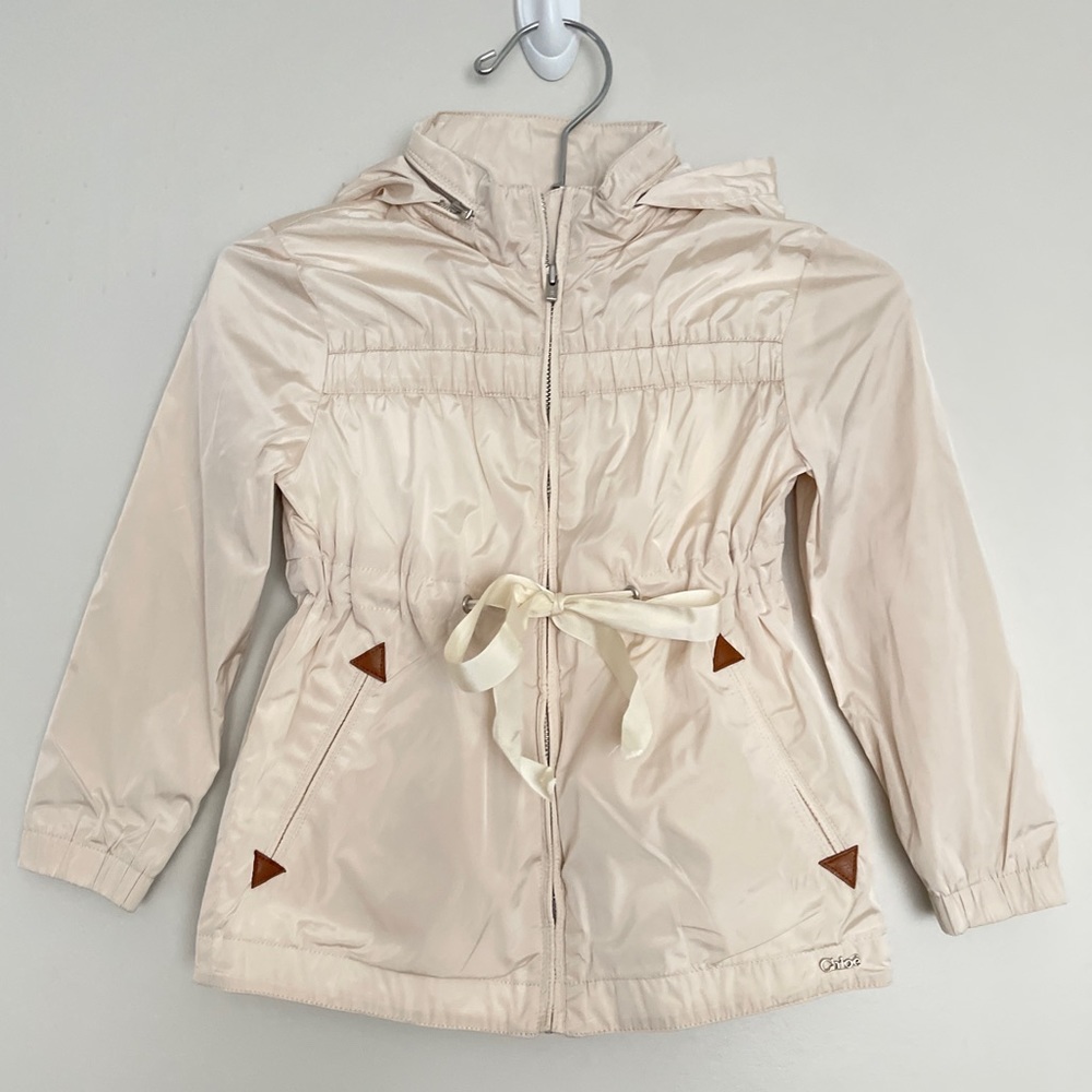 Chloe Girls Hooded Jacket Cream Size 4